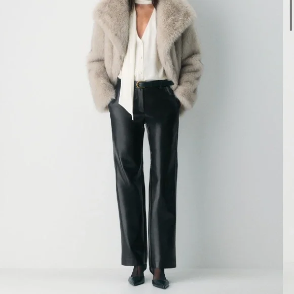 Wilfred Black Faux Leather Skinny Jeans